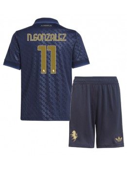 Juventus Nicolas Gonzalez #11 Ausweichtrikot für Kinder 2024-25 Kurzarm (+ Kurze Hosen)